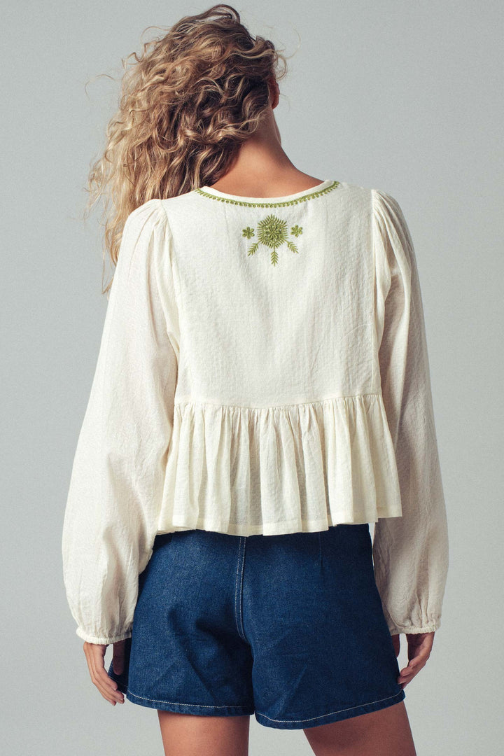 Floral Vine Peplum Blouse