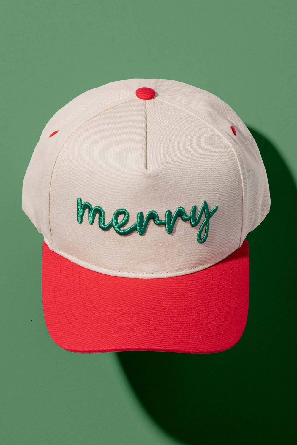 embroidered trucker hat - red (additional view)