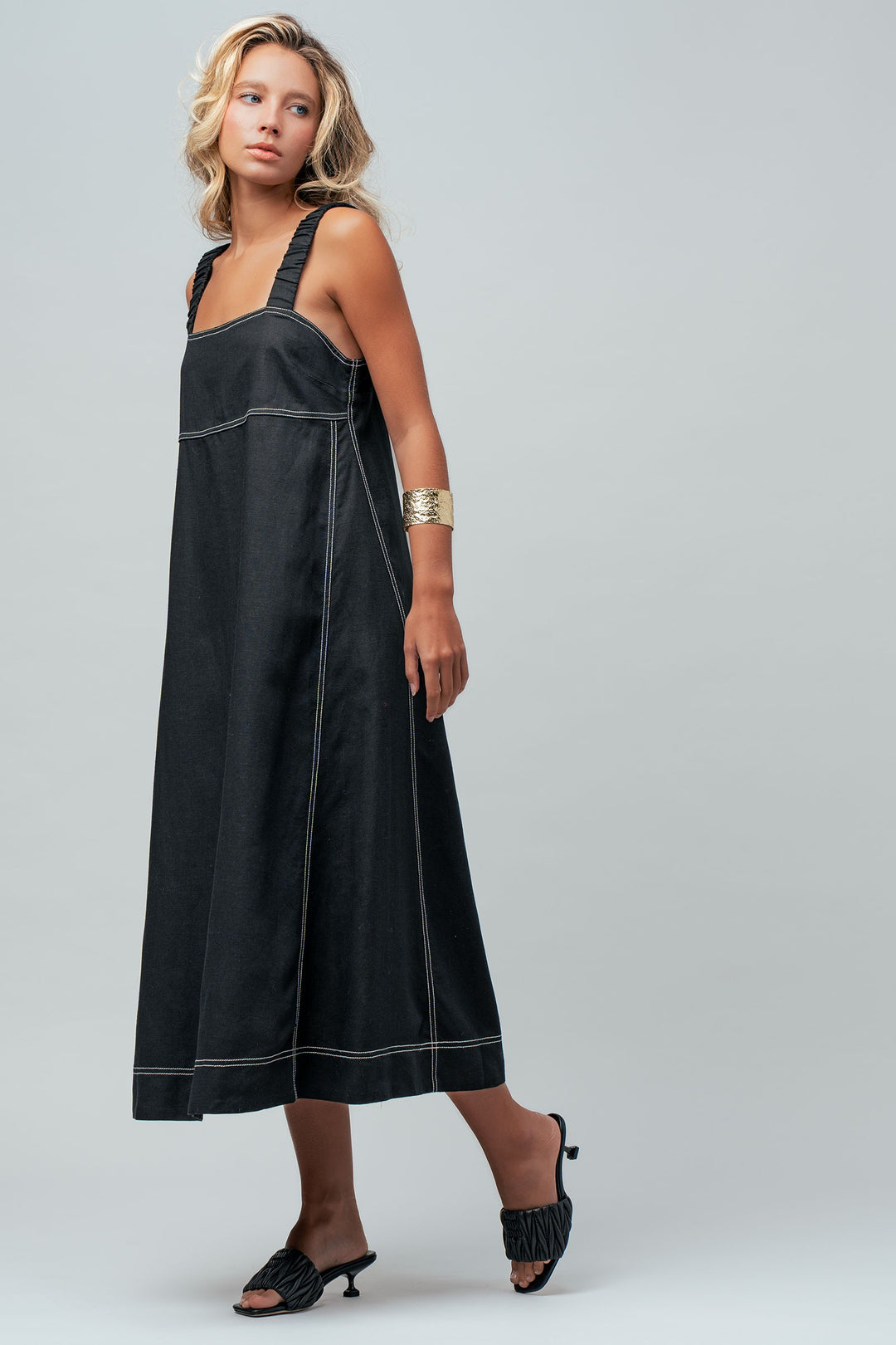 easy days stitch sundress - black (additional view)