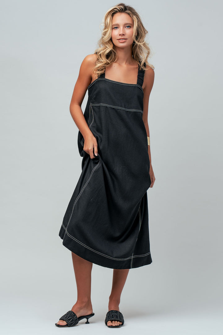 easy days stitch sundress - black (additional view)