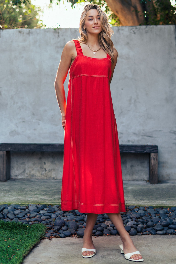 easy days stitch sundress - red (additional view)
