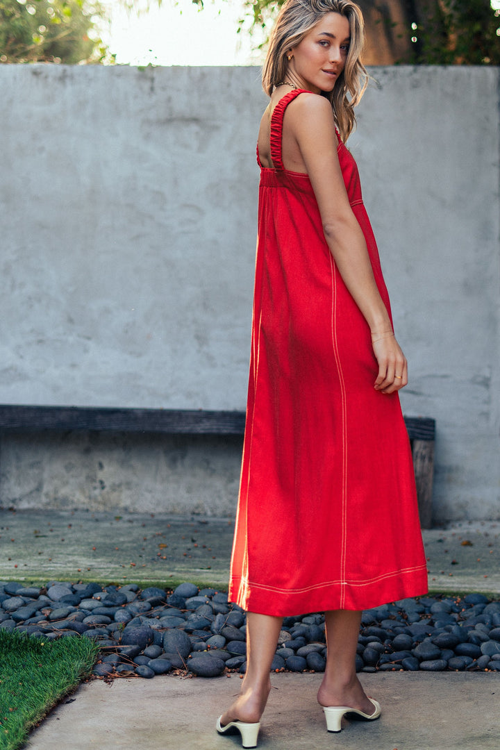easy days stitch sundress - red (additional view)