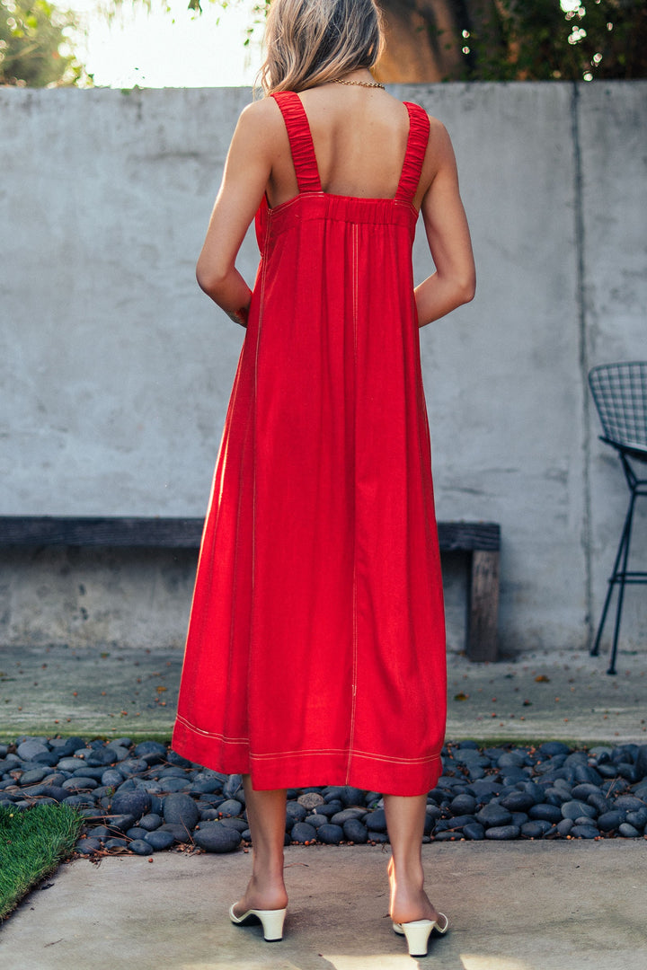 easy days stitch sundress - red (additional view)