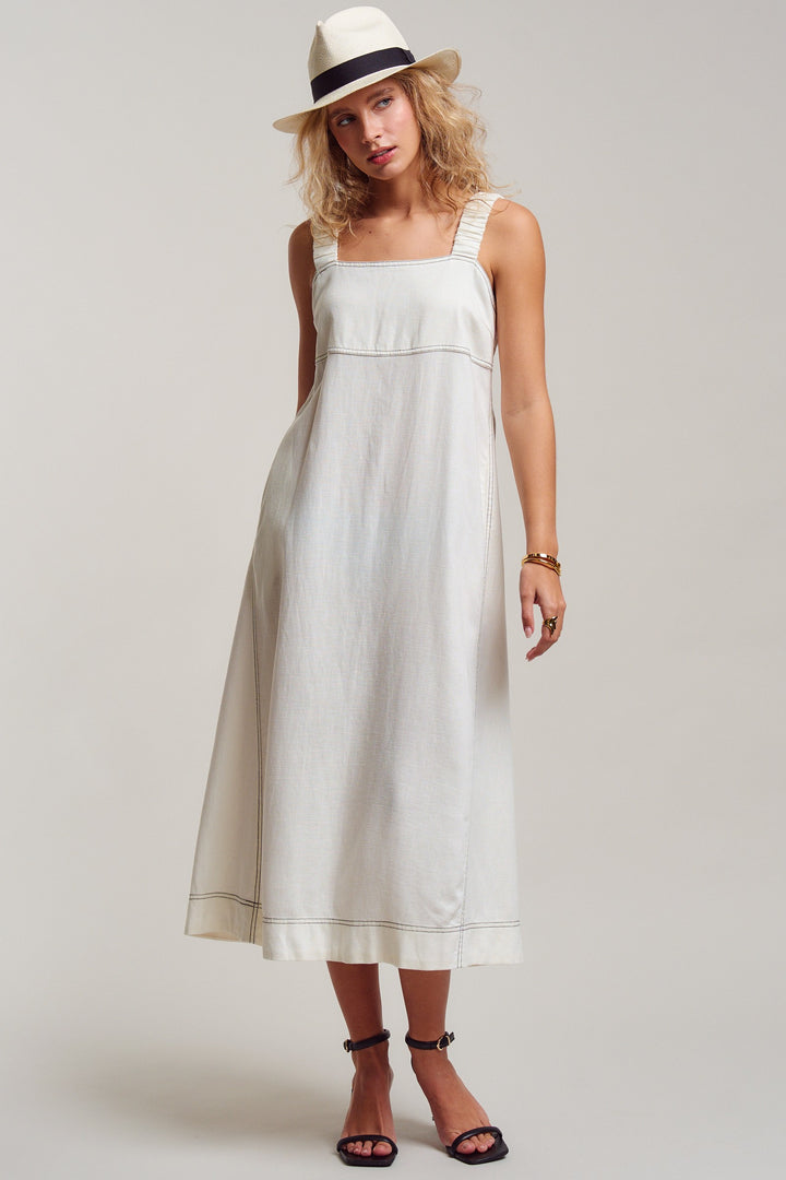 easy days stitch sundress - white