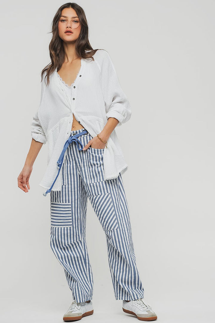 cabana stripe pants - blue (additional view)