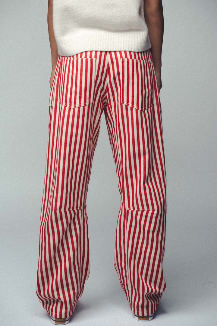 cabana stripe pants - red (additional view)