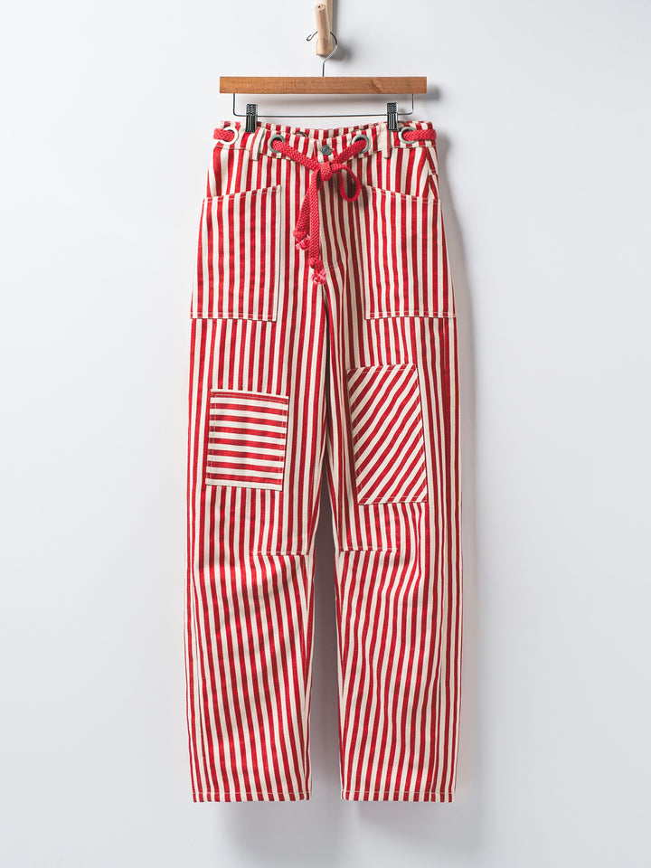 cabana stripe pants - red (additional view)