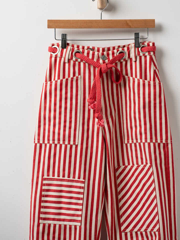cabana stripe pants - red (additional view)