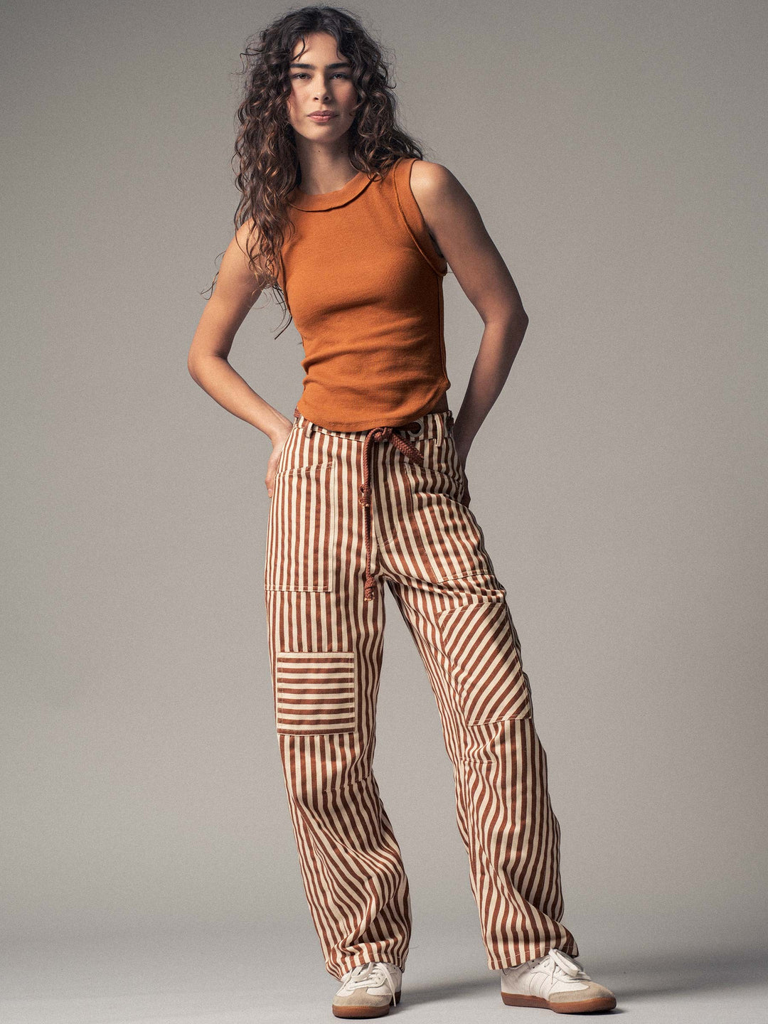 cabana stripe pants - taupe (additional view)