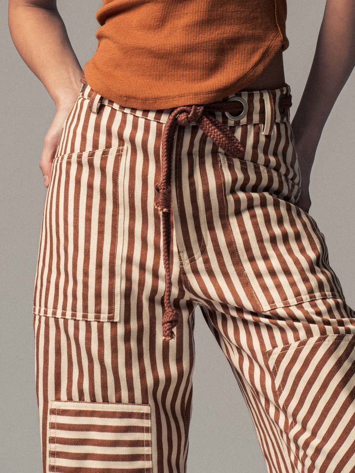 cabana stripe pants - taupe (additional view)