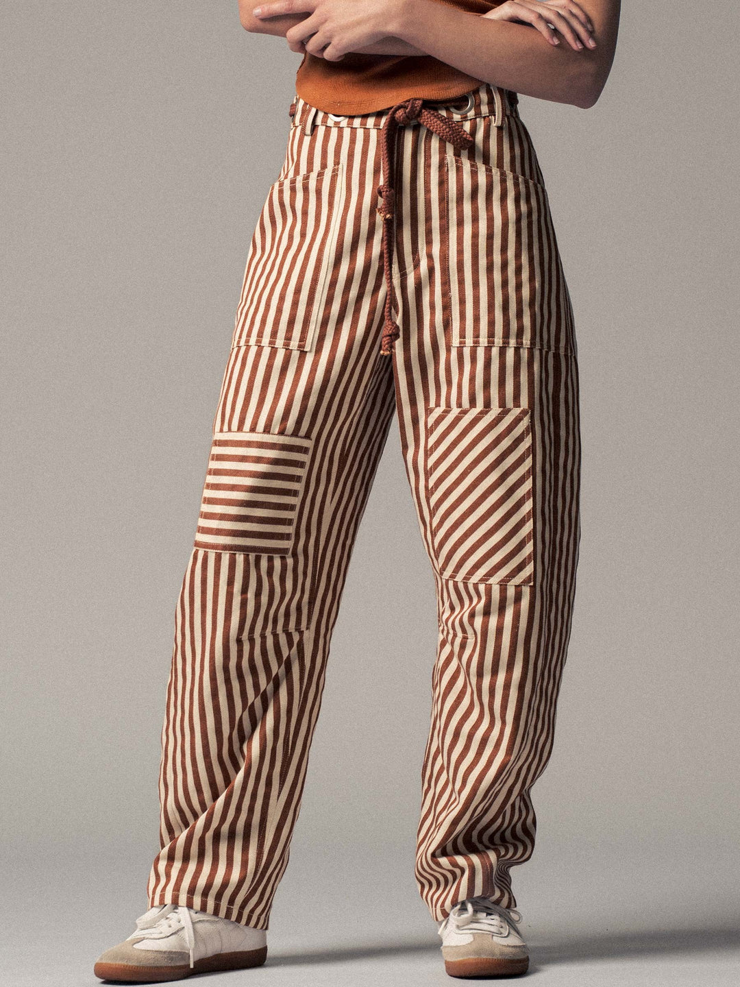 cabana stripe pants - taupe (additional view)