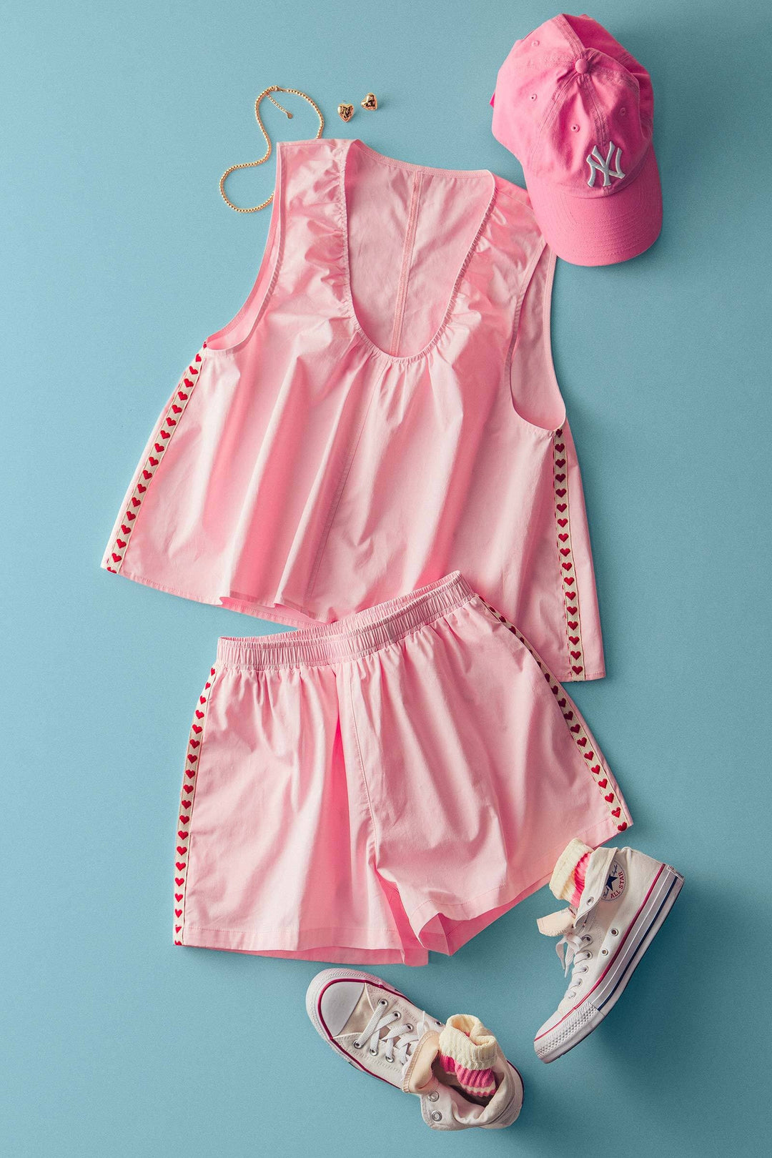 trim cotton set - pink