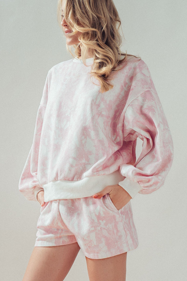 marble wash lounge set - pink (additional view)