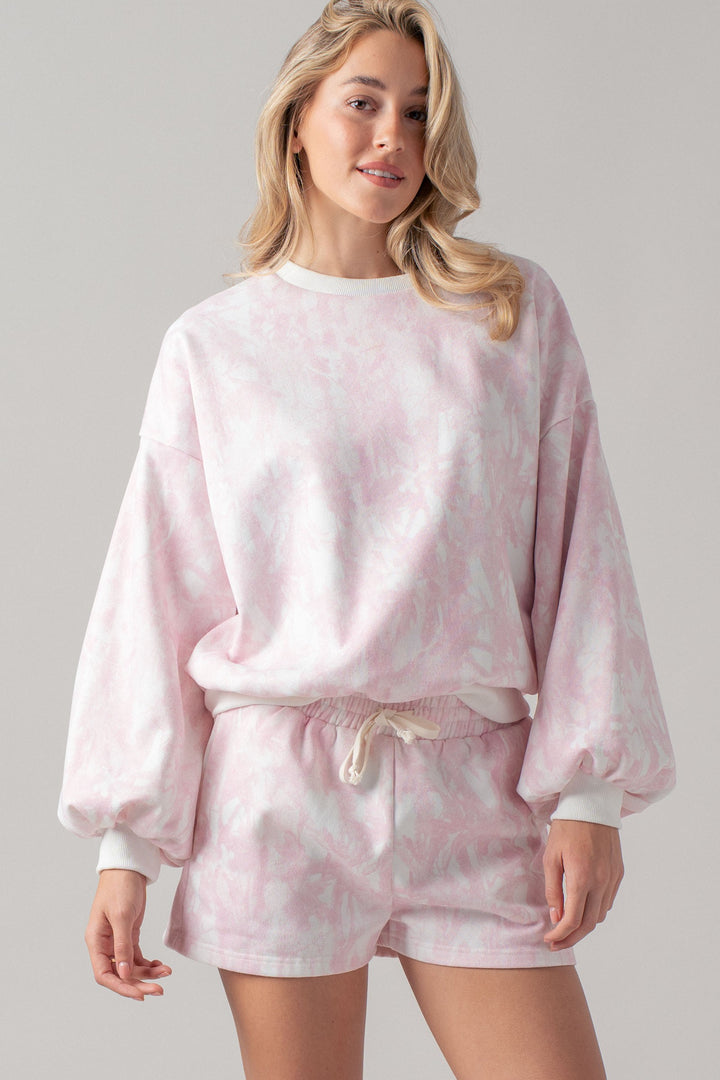 marble wash lounge set - pink (additional view)