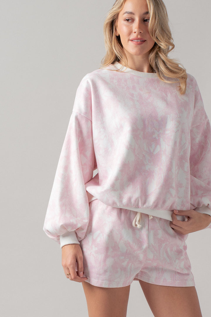 marble wash lounge set - pink (additional view)