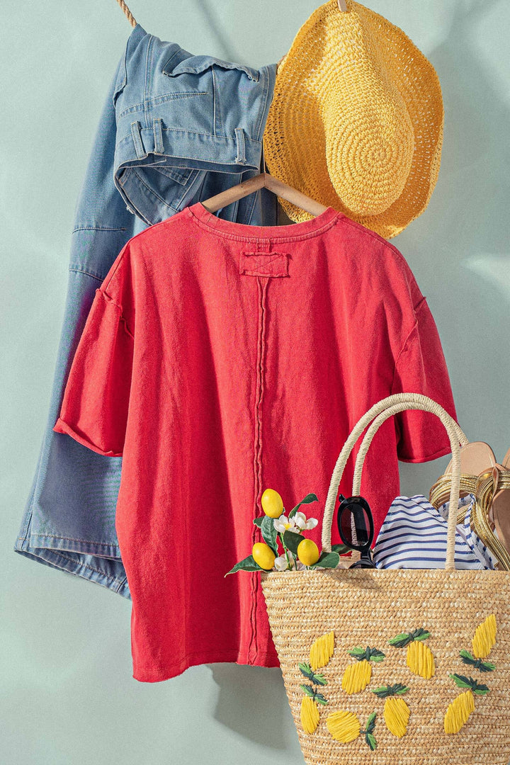 Garment-Dyed Boxy Summer Tee