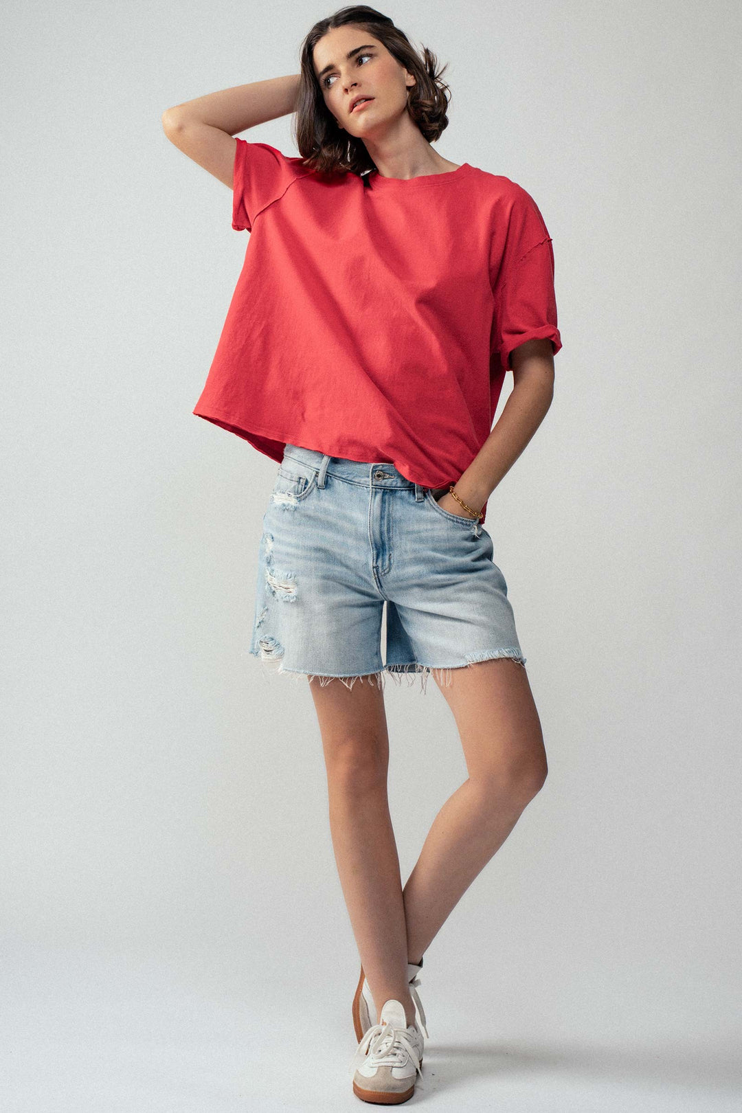Garment-Dyed Boxy Summer Tee