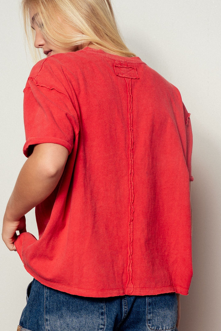 Garment-Dyed Boxy Summer Tee