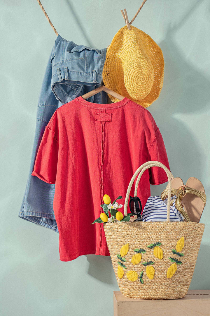 Garment-Dyed Boxy Summer Tee