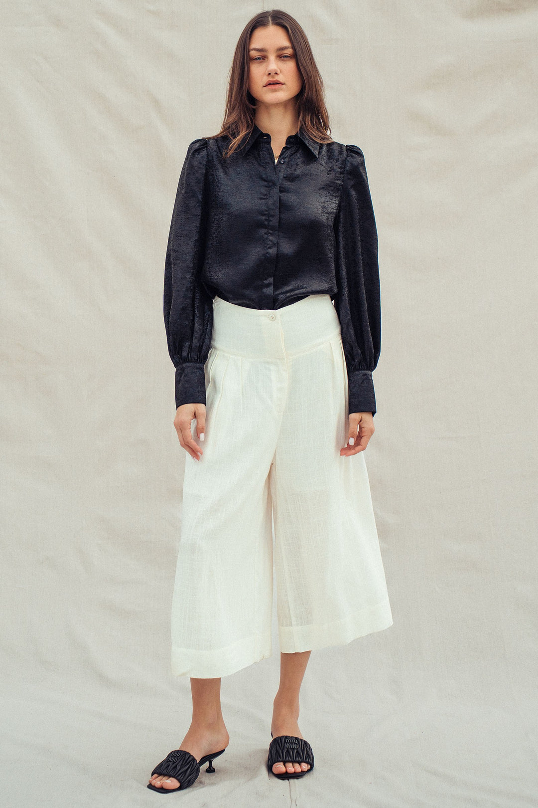 midnight shimmer metallic blouse - black (additional view)