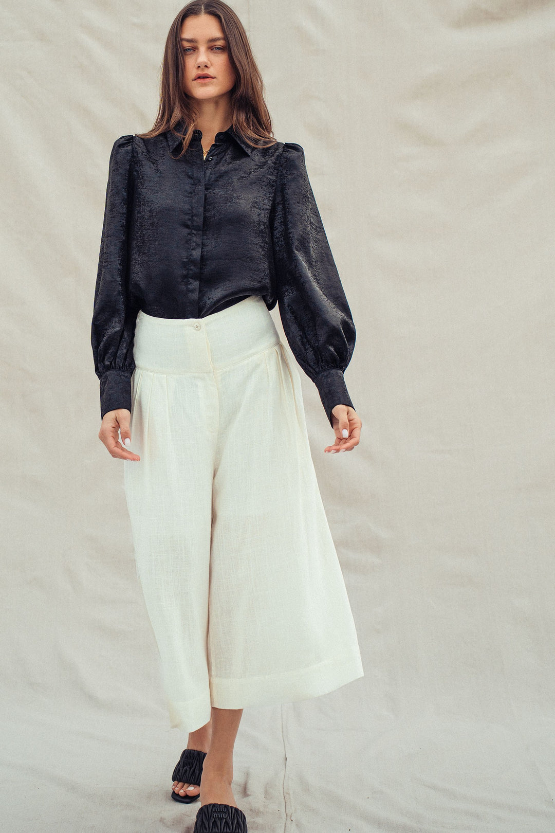 midnight shimmer metallic blouse - black (additional view)