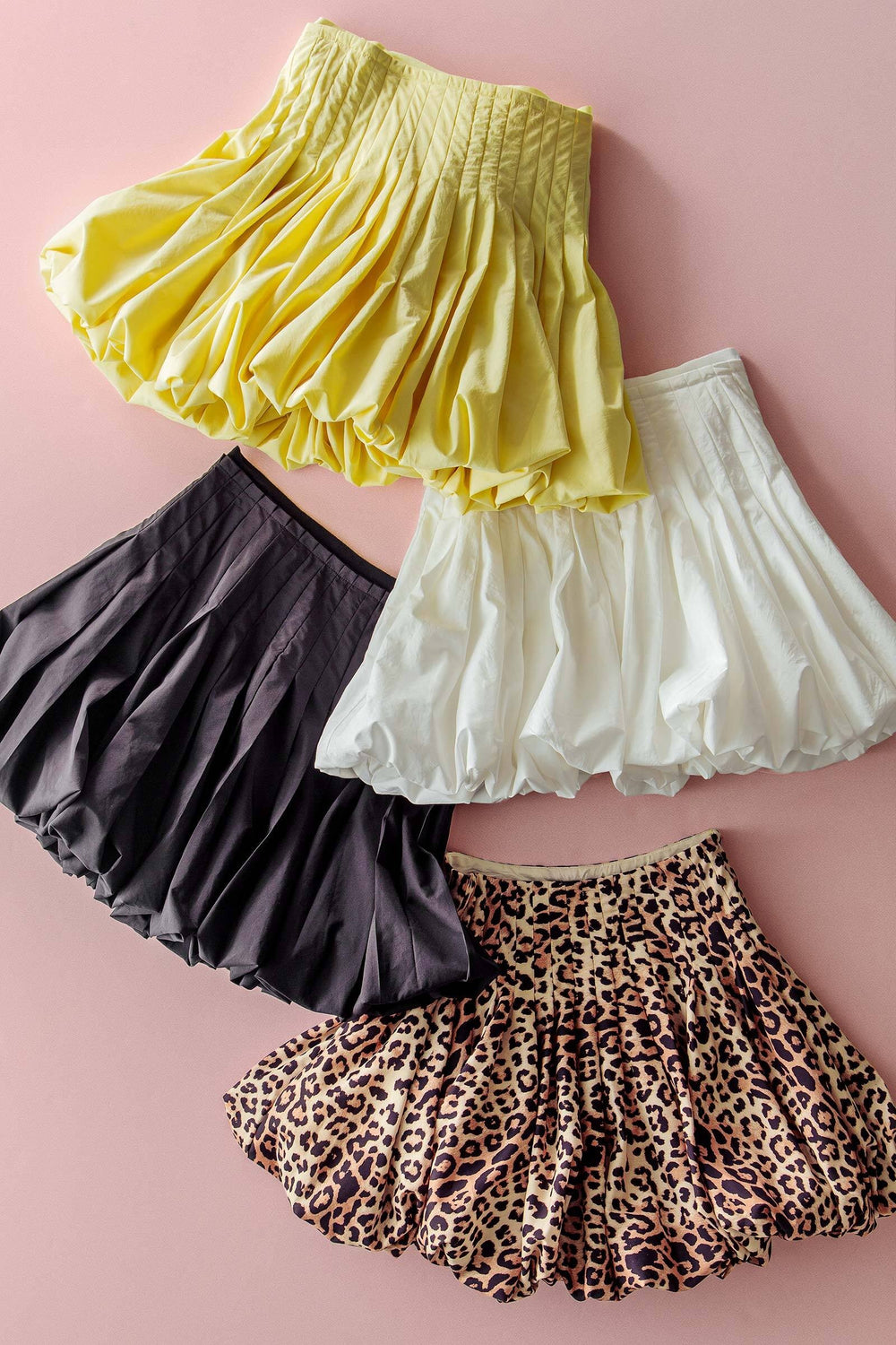 pleated bubble mini skirt - default