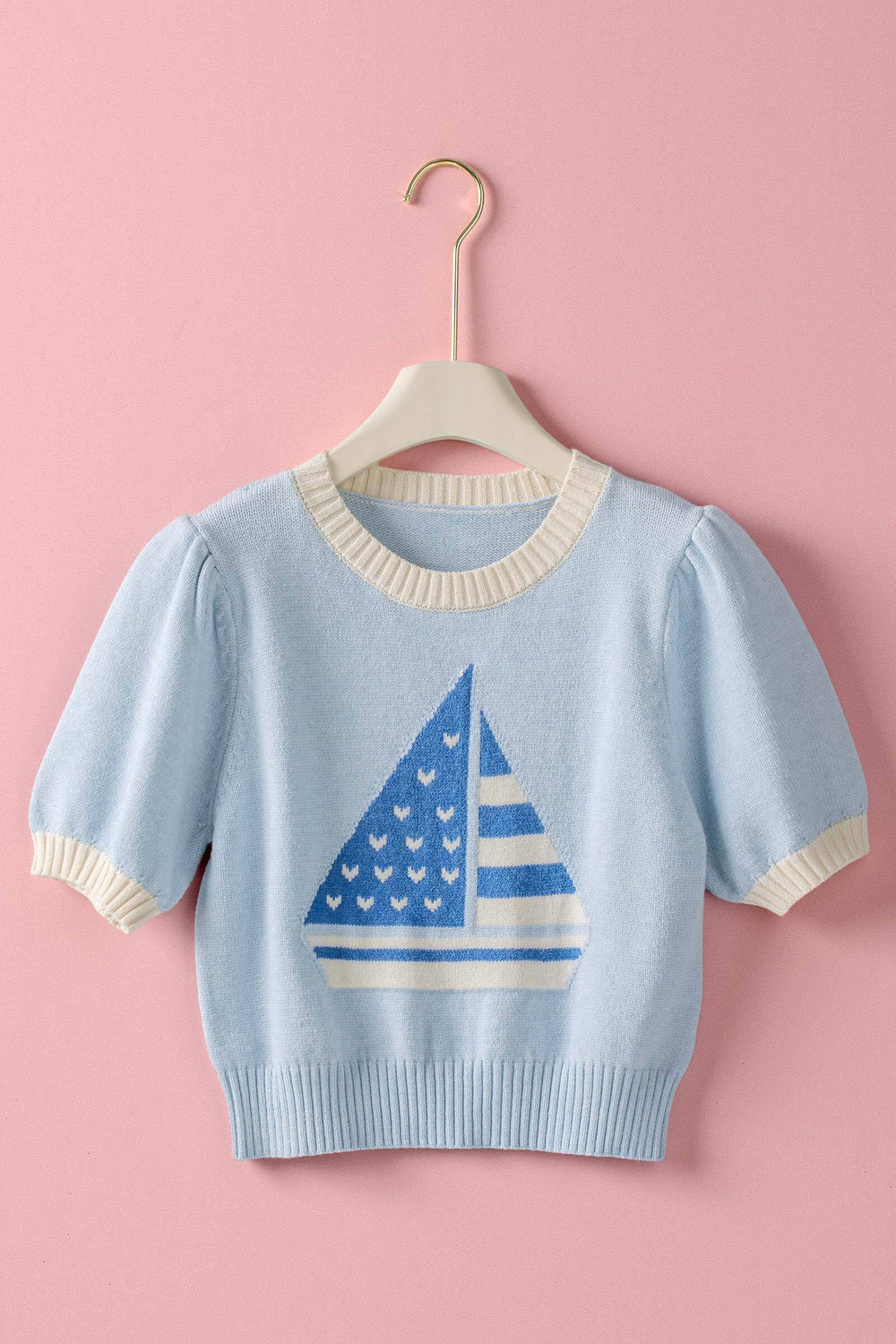 away knit top - blue