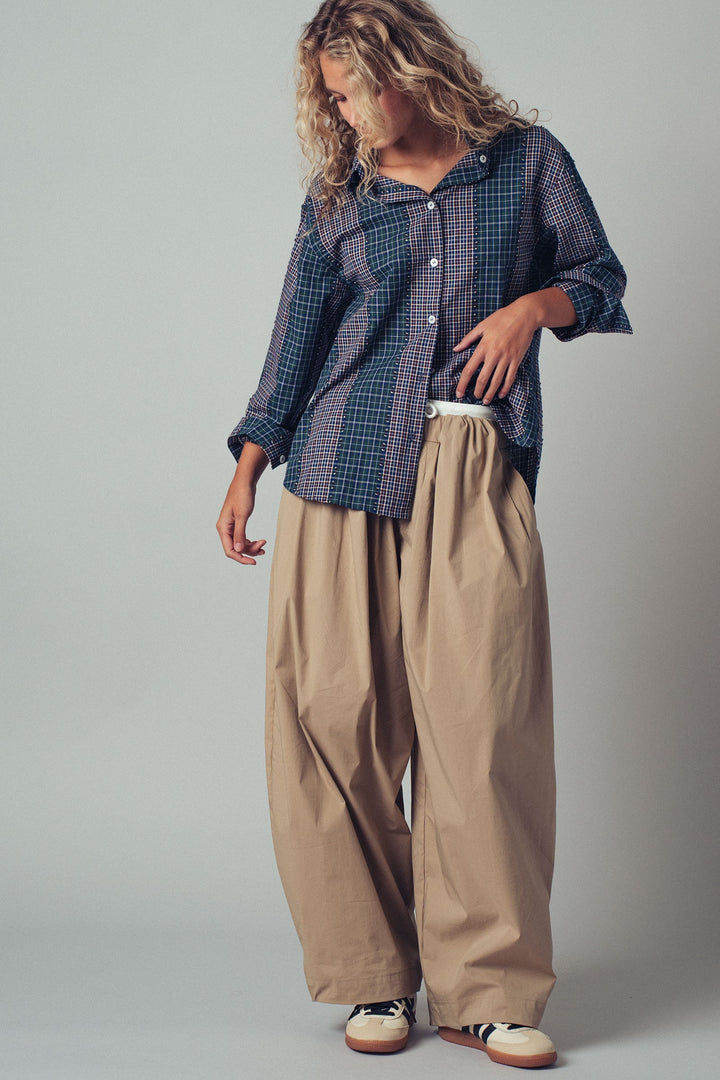 Classic Checked Cotton Long Sleeve Button-Up Shirt