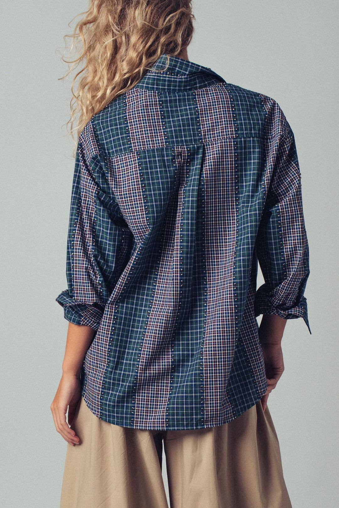 Classic Checked Cotton Long Sleeve Button-Up Shirt