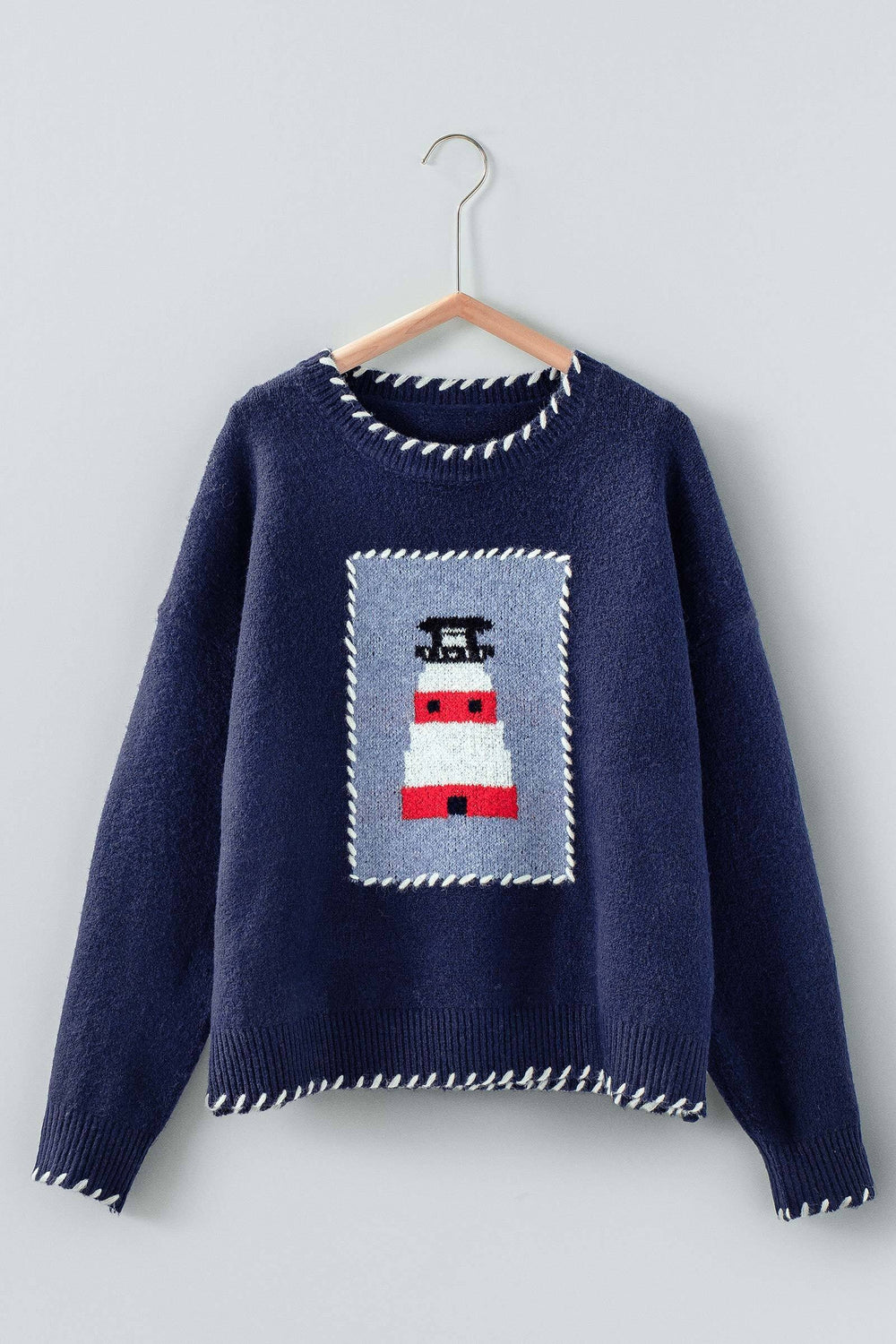 lighthouse knit sweater - navy (additional view)