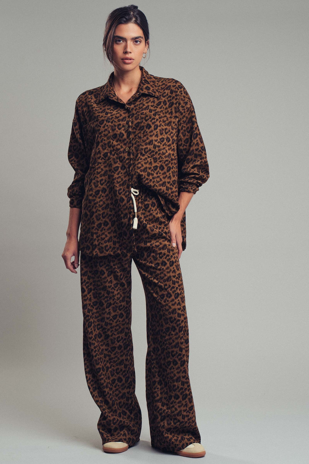leopard print relaxed fit set - leopard (additional view)