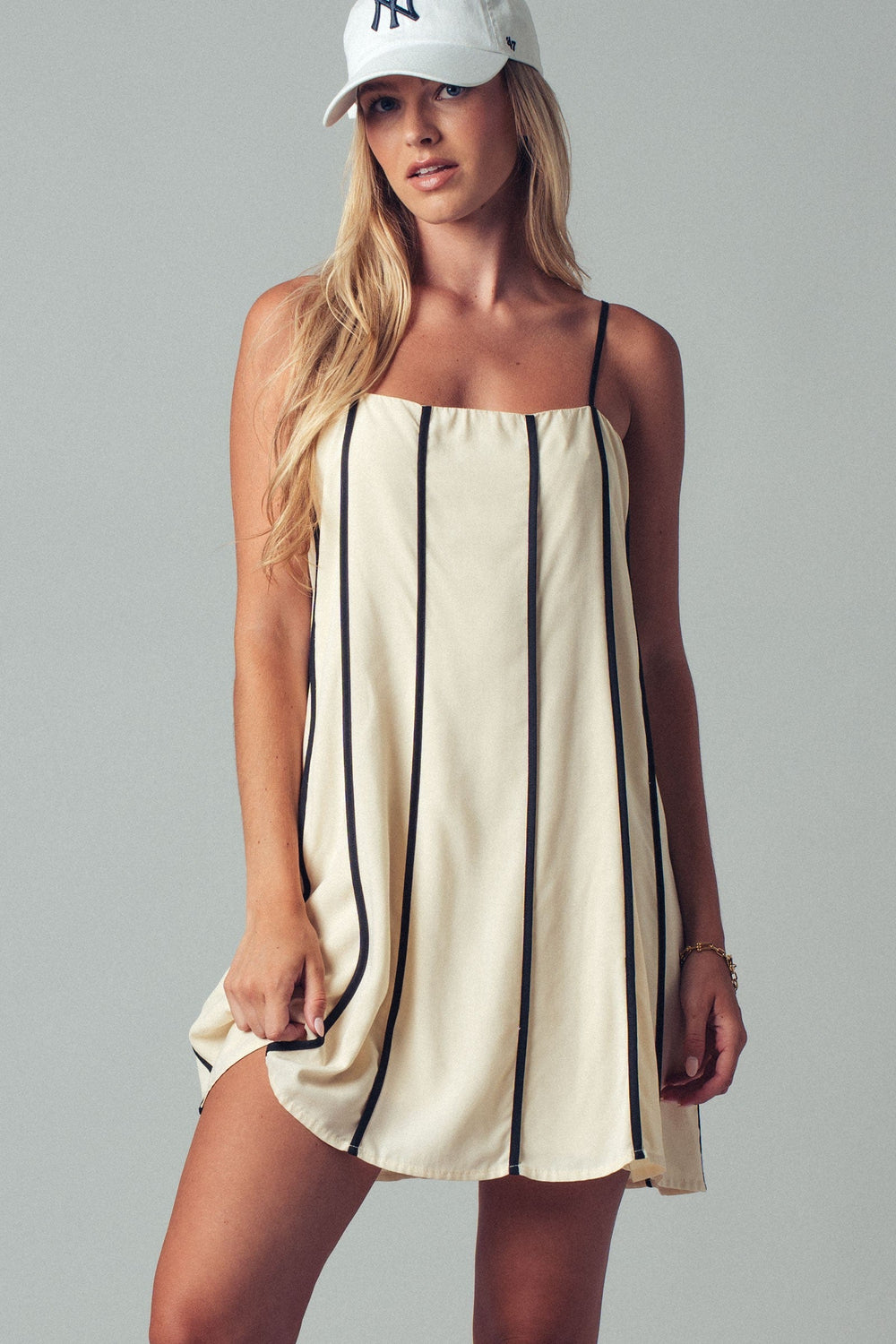 Sale Gameday Striped A Line Mini Dress, additional view