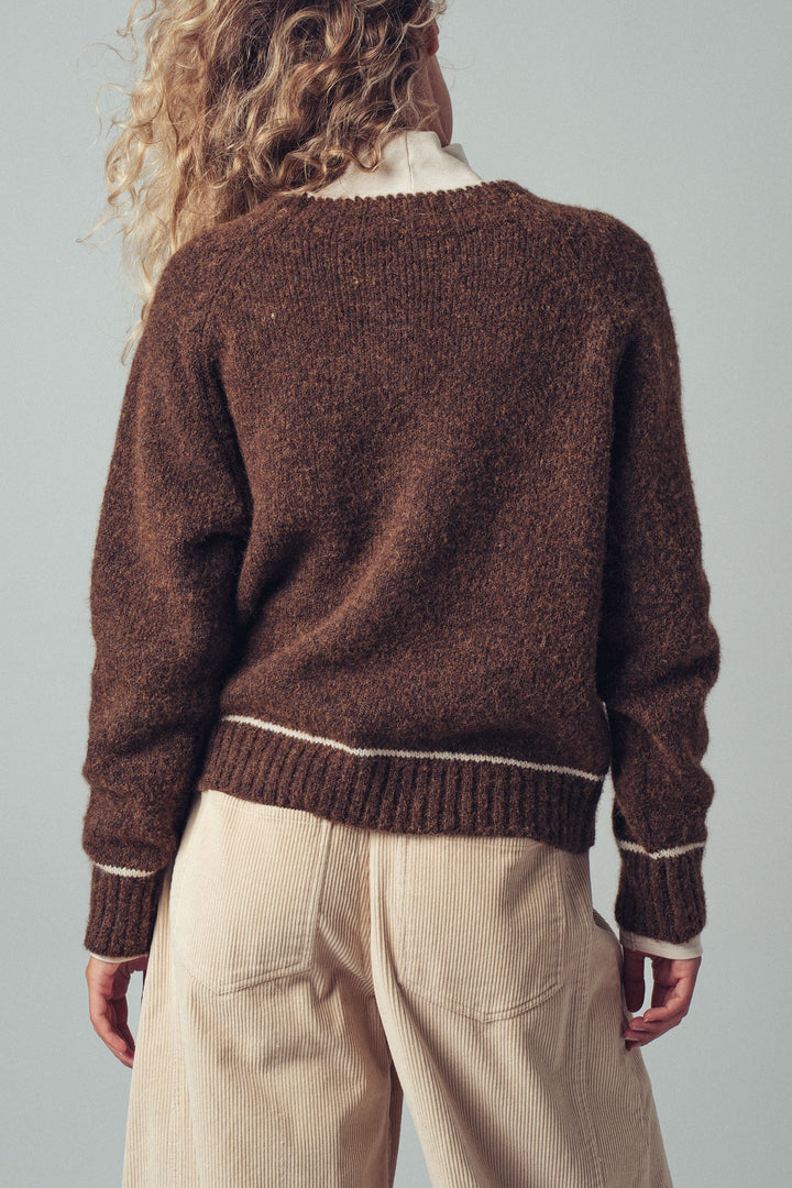 Wool Blend Sweater Cardigan with Statement Buttons | wholesale sweaters & cardigans | Trend Notes