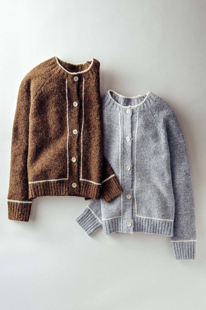 Wool Blend Sweater Cardigan with Statement Buttons | wholesale sweaters & cardigans | Trend Notes