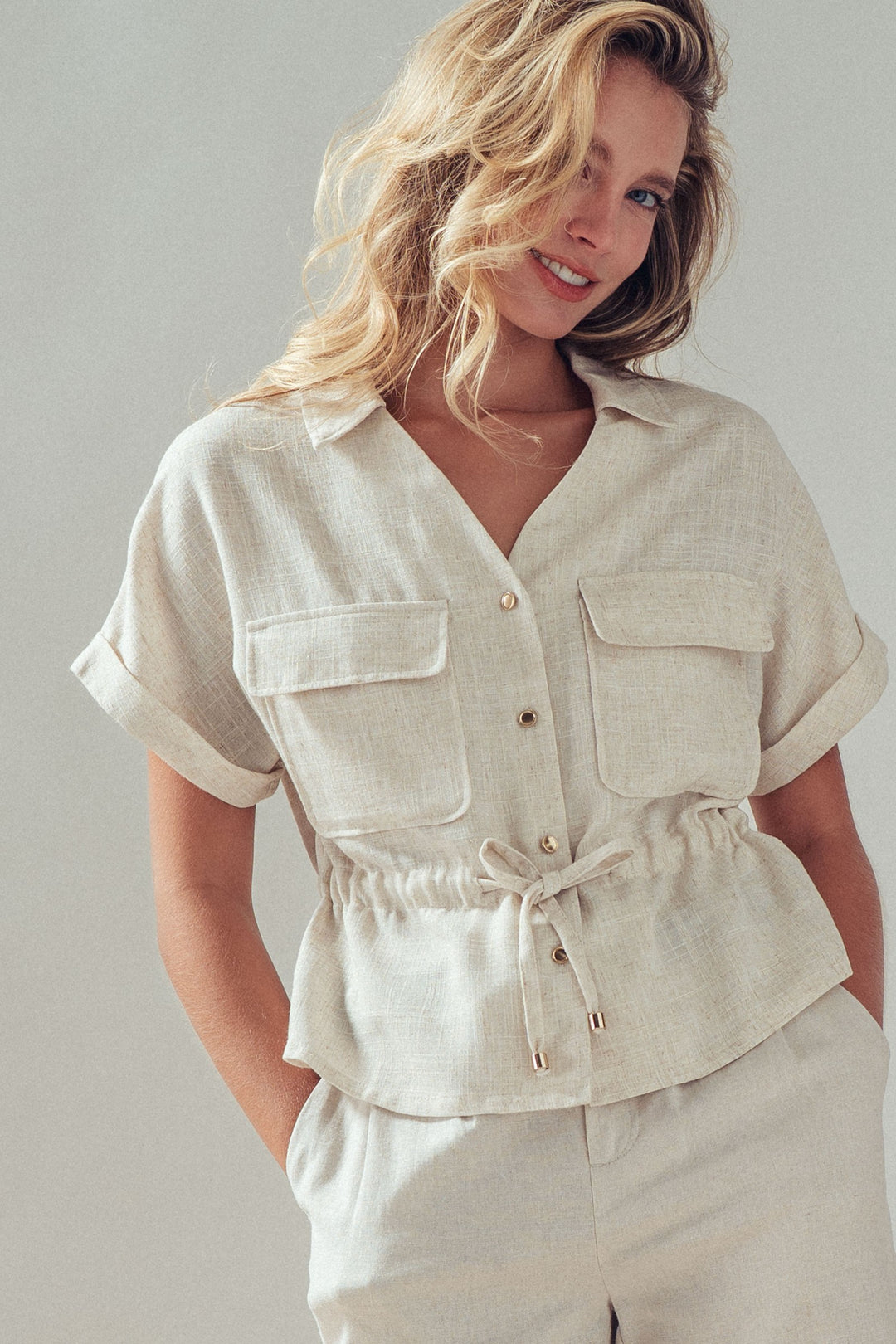 linen shirt - oatmeal (additional view)