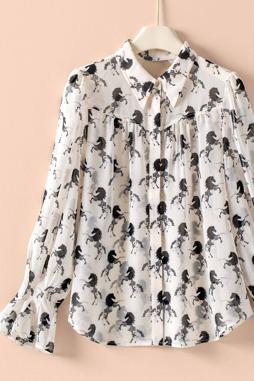 midnight stallion blouse - ivory black (additional view)