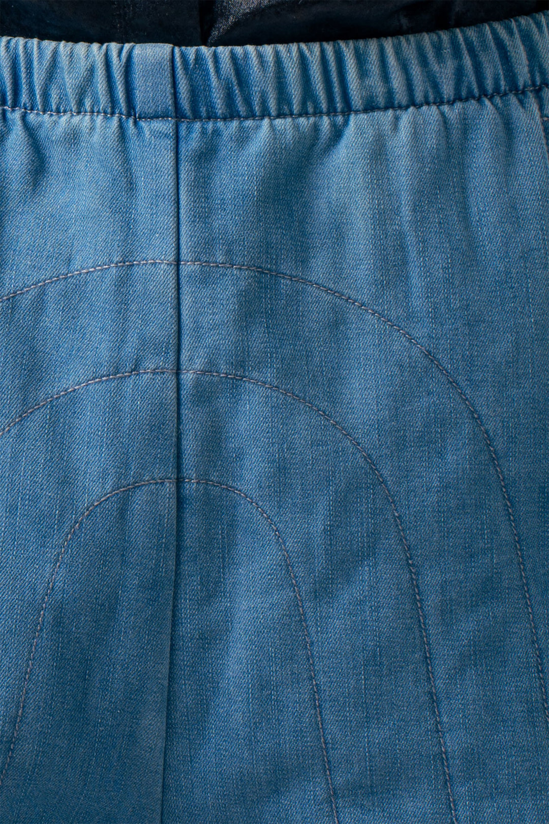 1 quilted style high waisted denim shorts - blue (additional view)