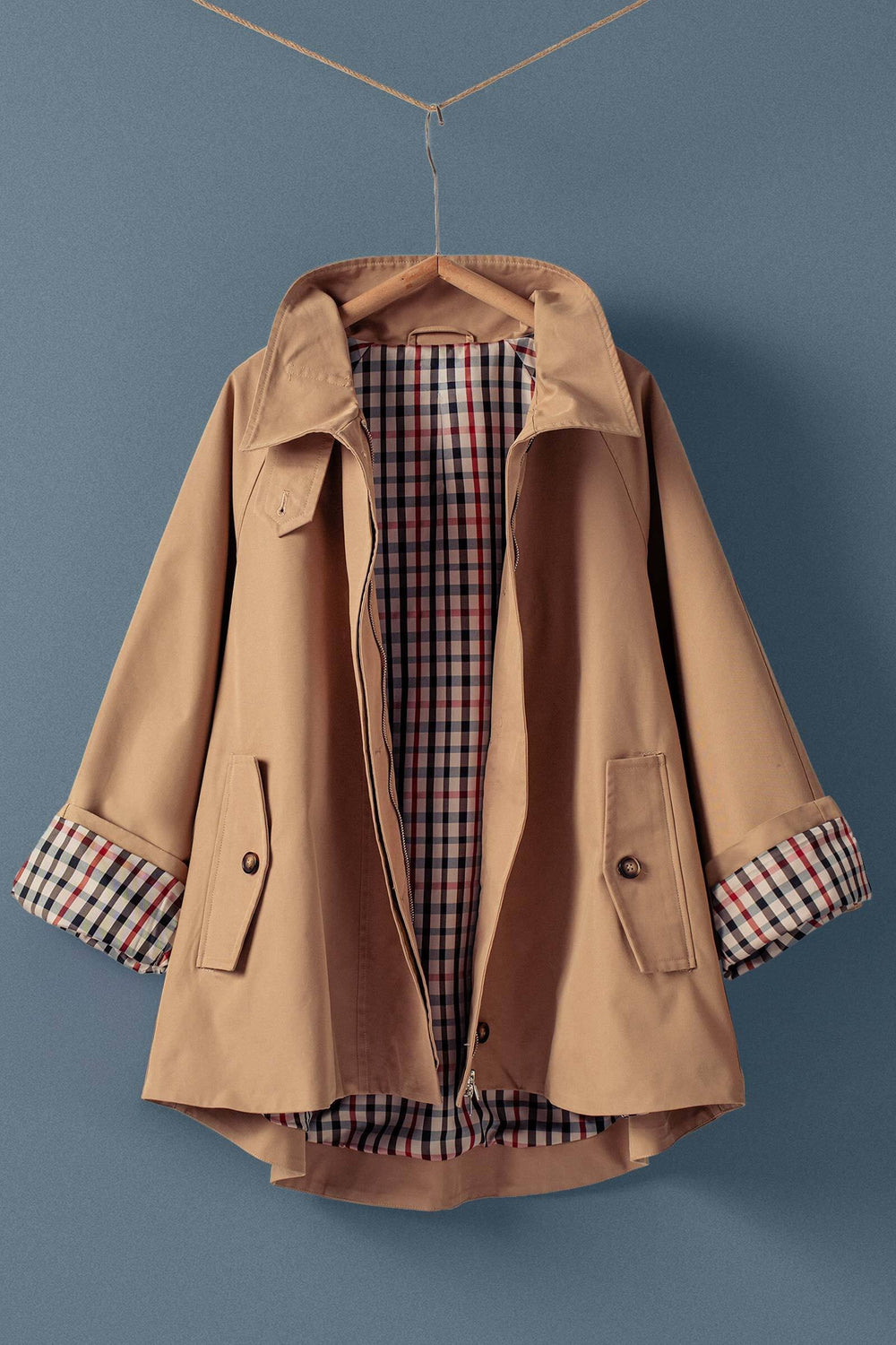 modern trench jacket - khaki