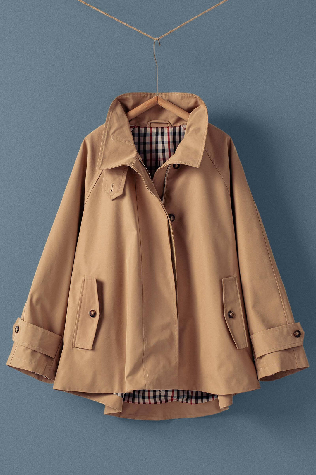 modern trench jacket - khaki (additional view)