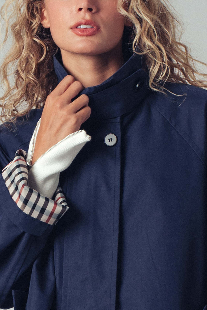 modern trench jacket - navy (additional view)