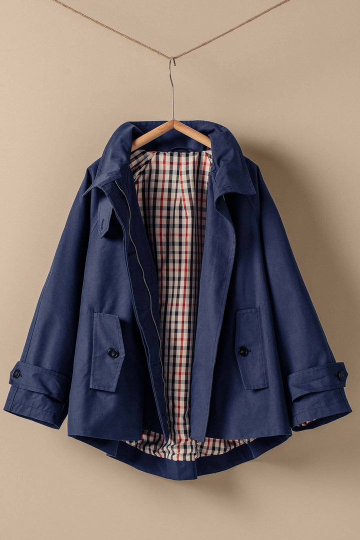 modern trench jacket - navy (additional view)