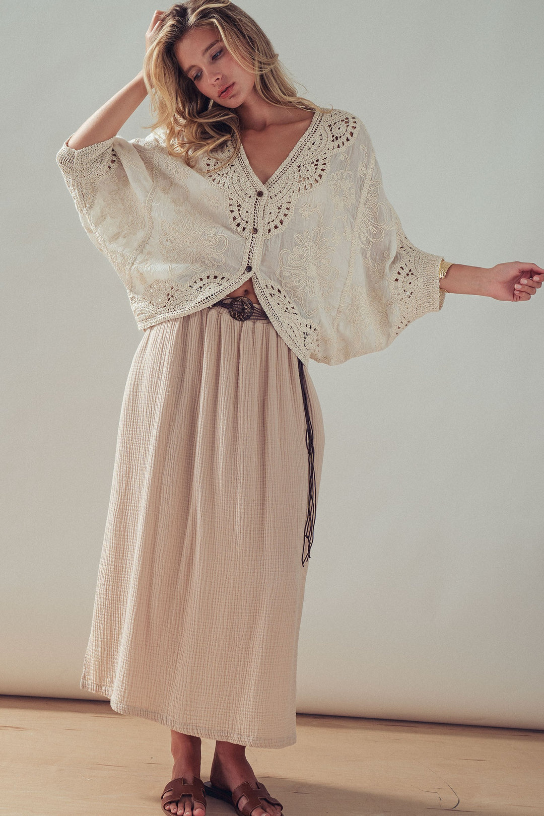 lace kimono - natural (additional view)