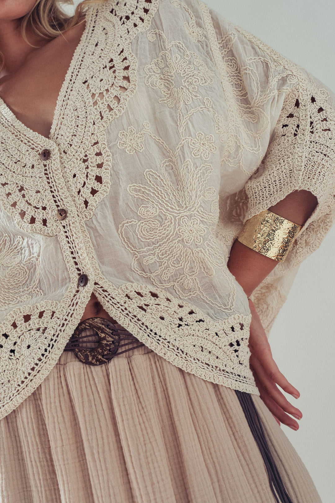 lace kimono - natural (additional view)