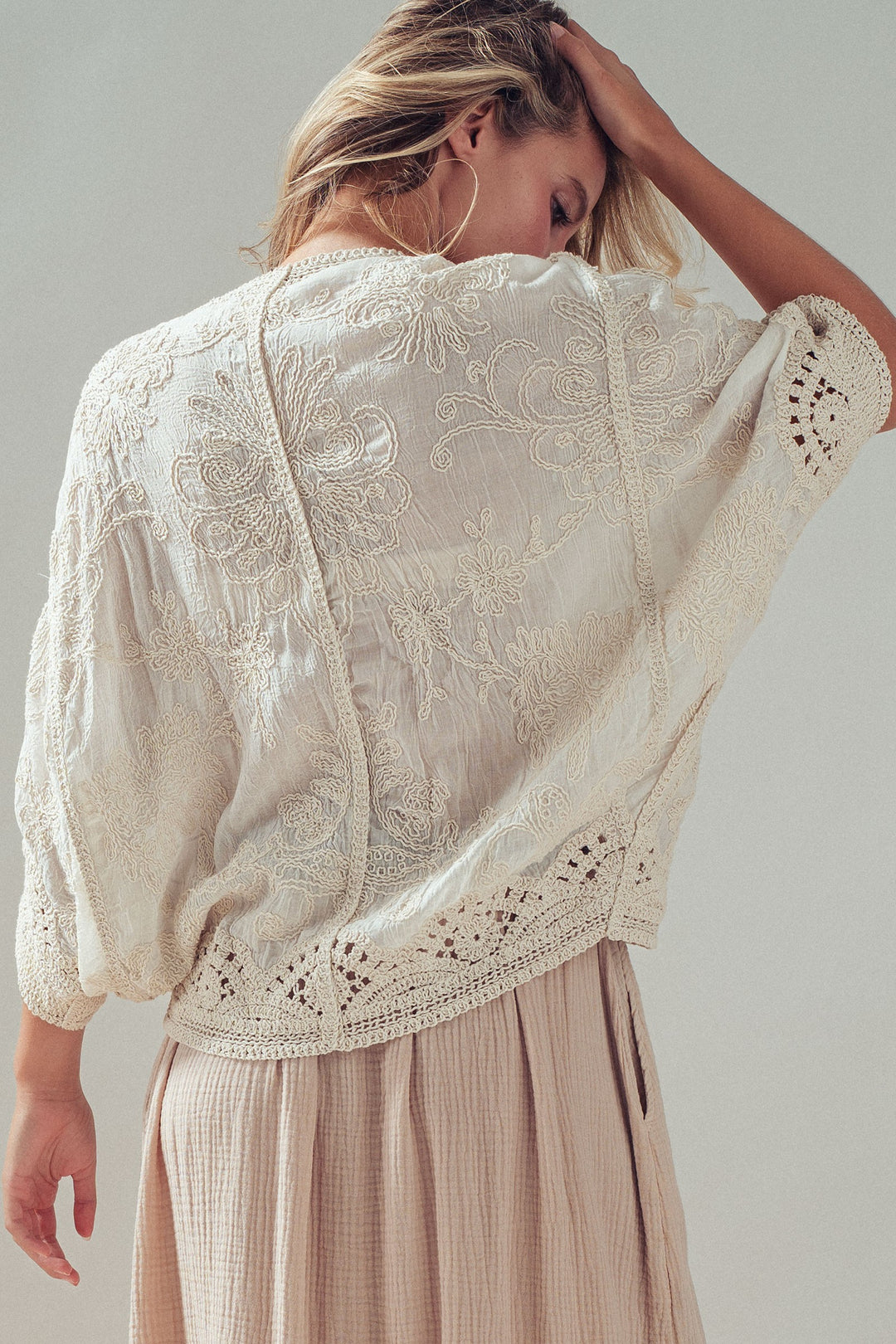 lace kimono - natural (additional view)