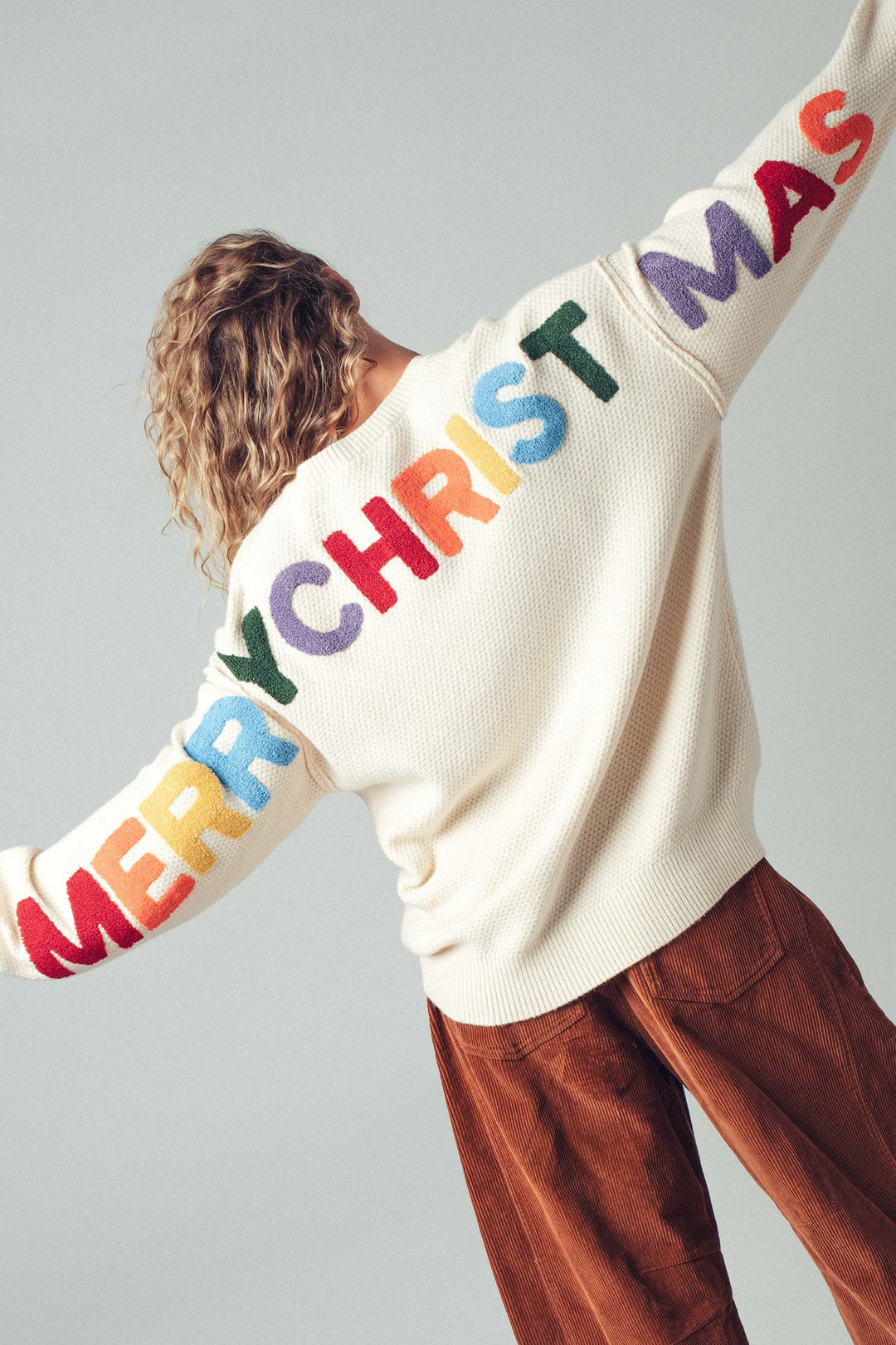 c festive merry christmas sweater - cream (additional view)