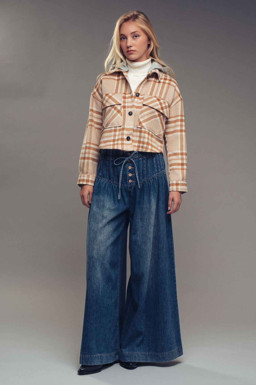 super wide pants - dark denim (additional view)