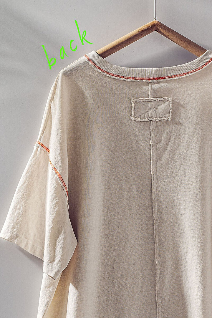 mineral washed classic oversized tee - chalk (additional view)