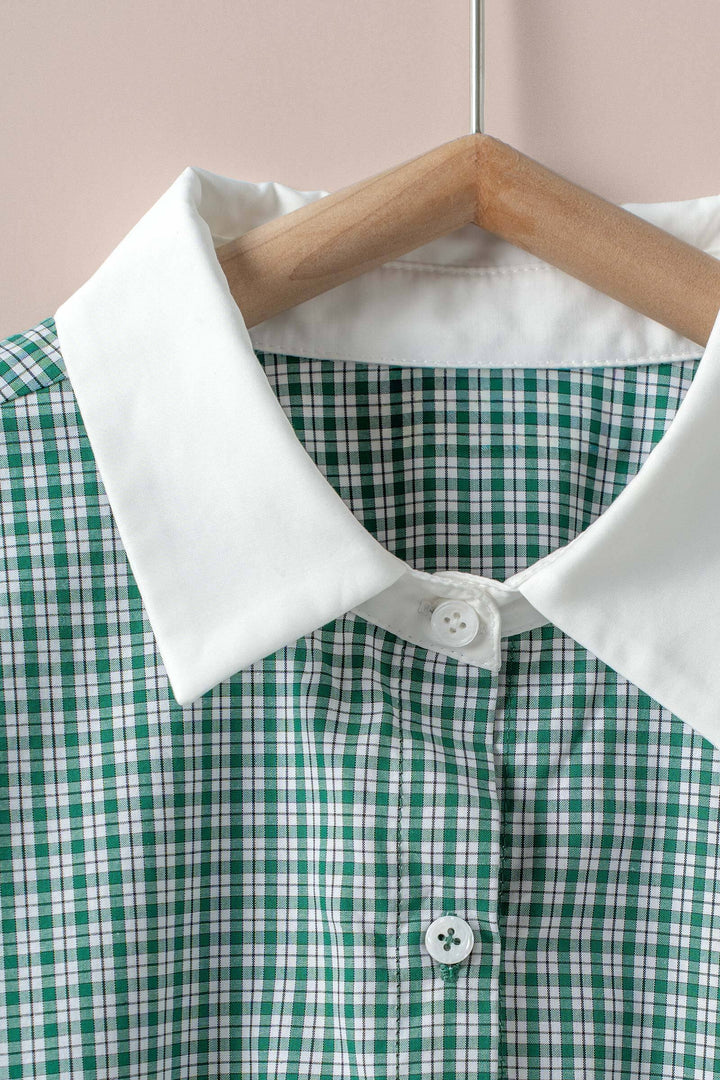 contrast collar shirt - green (additional view)