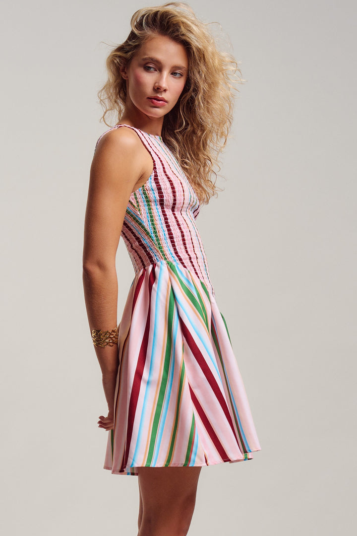 stripe mini dress - multi (additional view)
