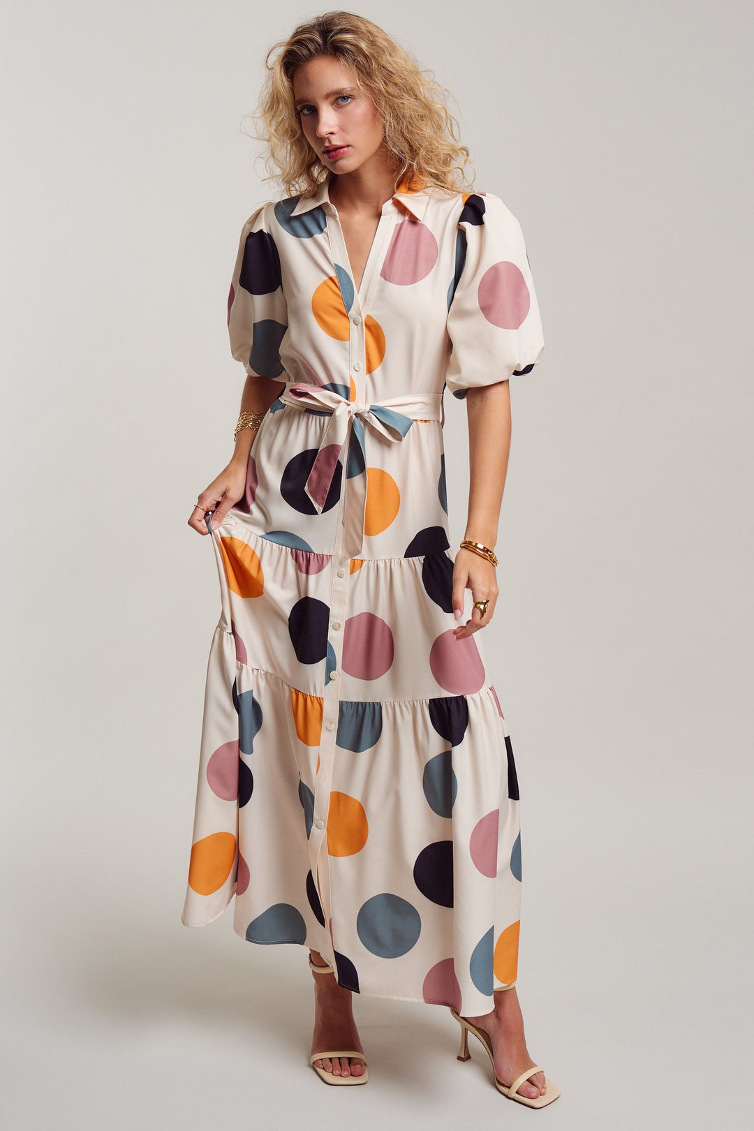 muse polk dot dress - cream (additional view)